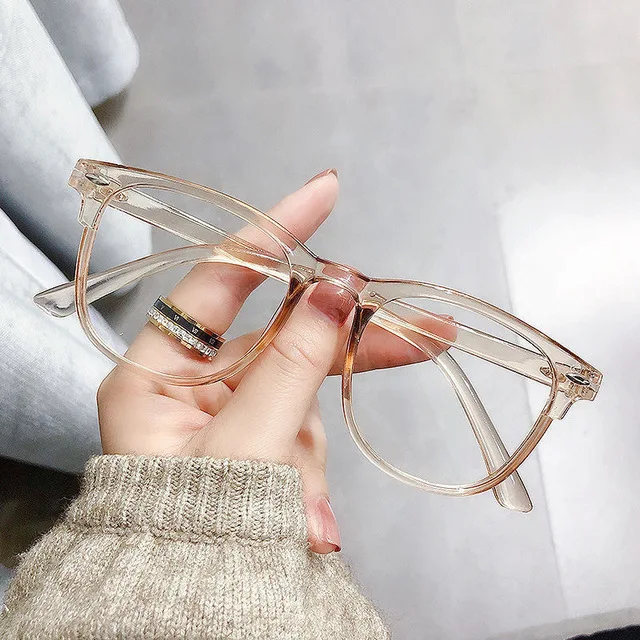 Transparant Anti-blauw Licht Bijziendheid Bril Vrouwen Mannen Ultralight Brillen Oversized Near Sight Bril Dioptrie -1.0 Tot -6.0