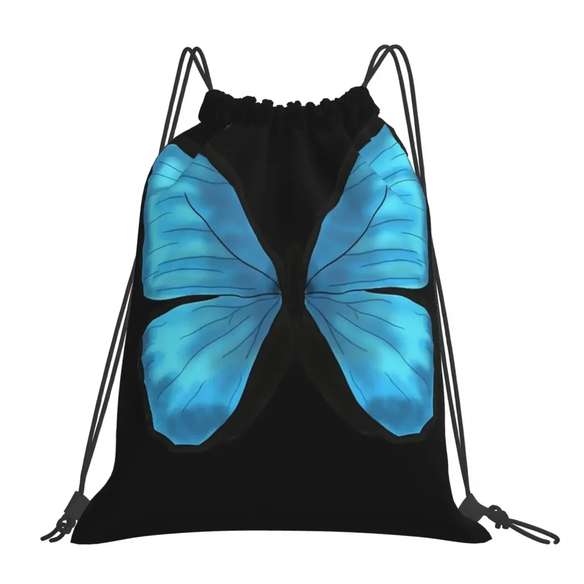 

Blue Butterfly - Life Is Strange Backpacks Fashion Drawstring Bags Drawstring Bundle Pocket Sports Bag BookBag For Travel School