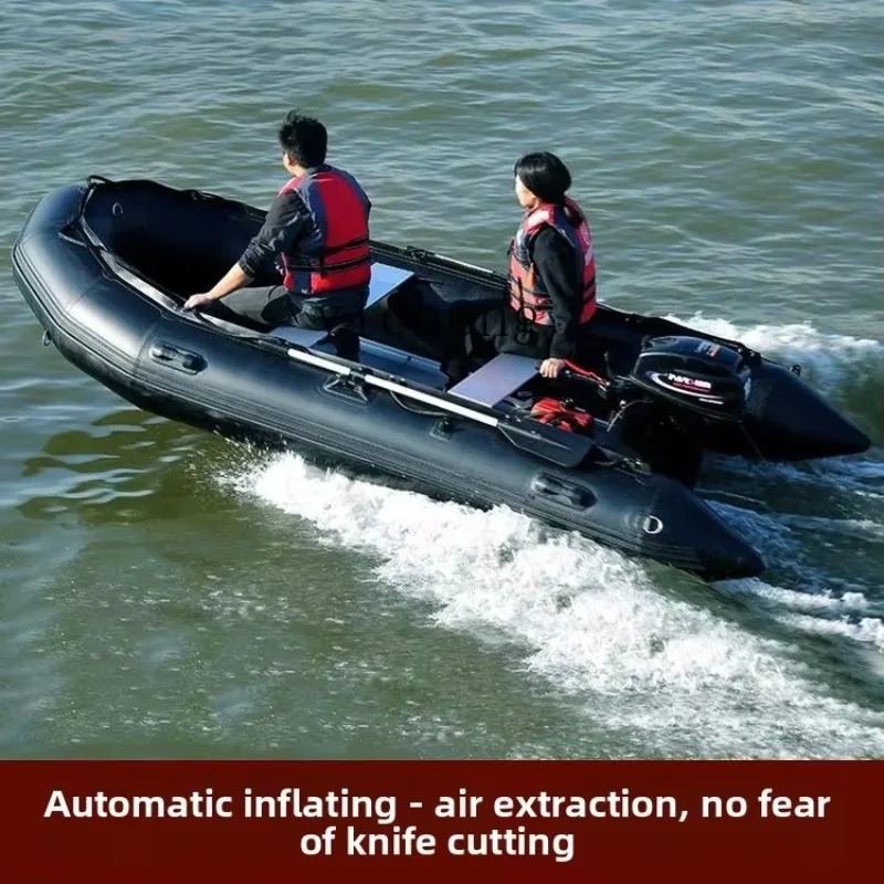 assault boat rubber thickened automatic inflatable boat thickened fishing boat wear-resistant sea fishing kayak