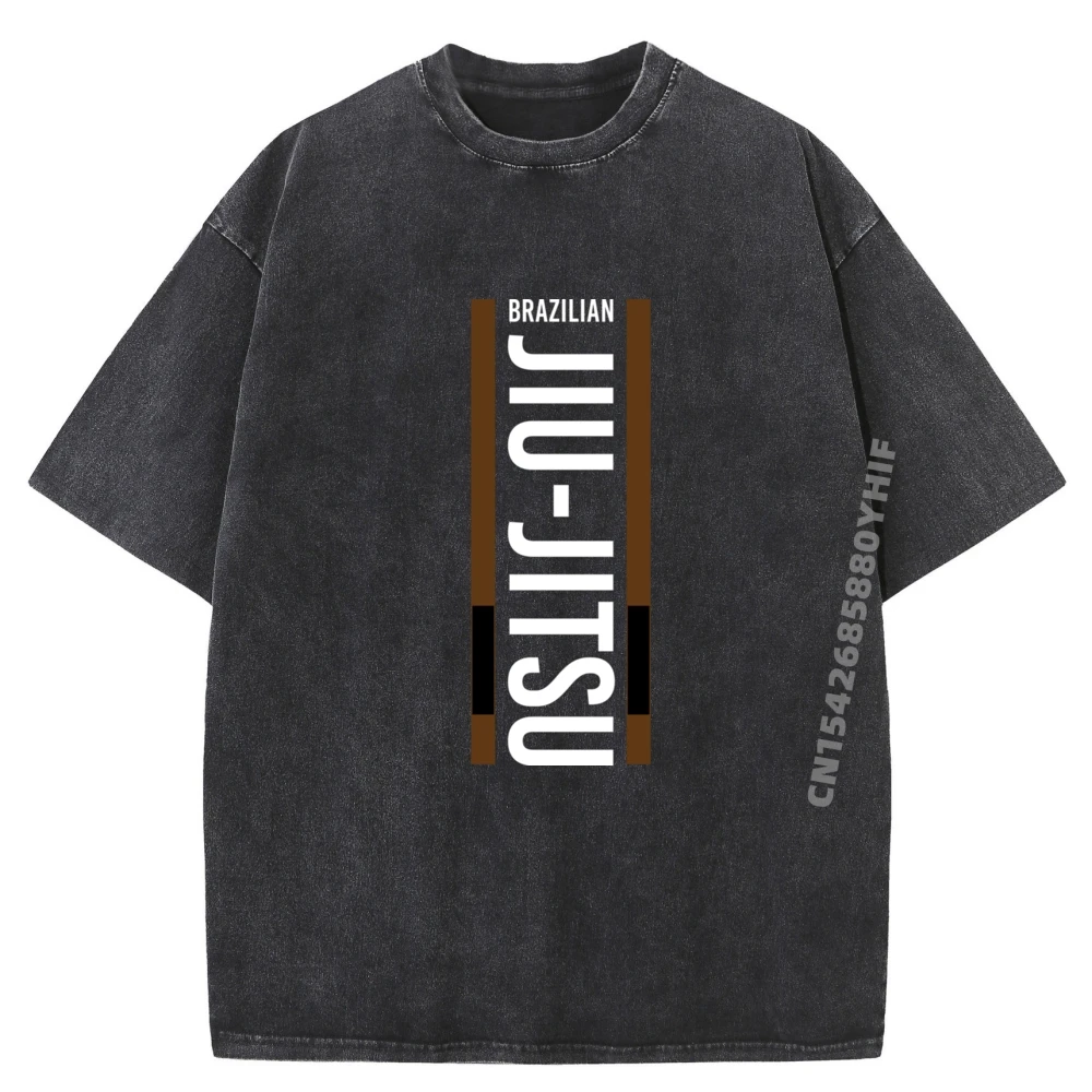 

Latest Woman T Shirt Brazilian Jiu Jitsu Brown Belt Print Tops & Tees Graphic Tee Oversized T Shirt Washed Shirt Man