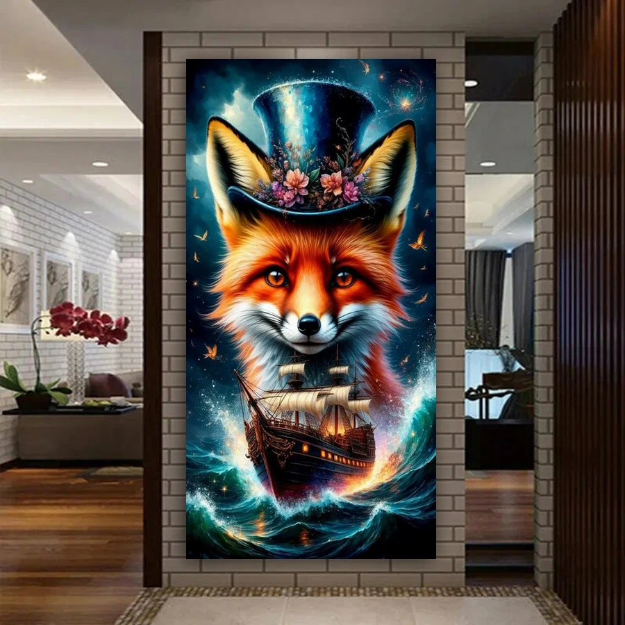 

Fox Sailboat Fantasy Picture Large Size Diy Diamond For Adults Painting Full Mosaic Embroidery Animals Jewelry Cross Stitch Kits