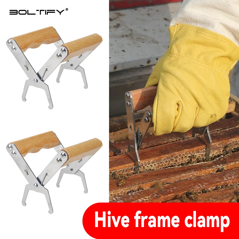1 Pc Nest Box Clamp Beehive Equipment Stainless Steel Beekeeping Tools Honeycomb Frame Stand Beehive Capture Grip Tool Equipment