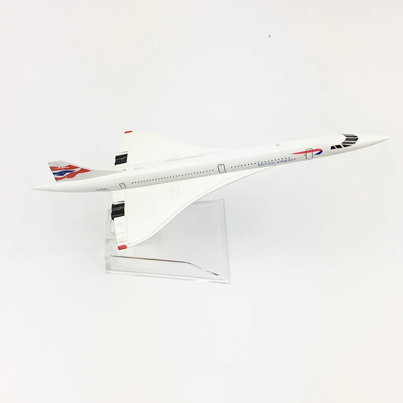 16/20cm Flugzeugmodell Concorde Air France/British/Singapore/American Druckguss-Legierung Flugzeugmodelle mit Ständer Kinderspielzeug Geschenk
