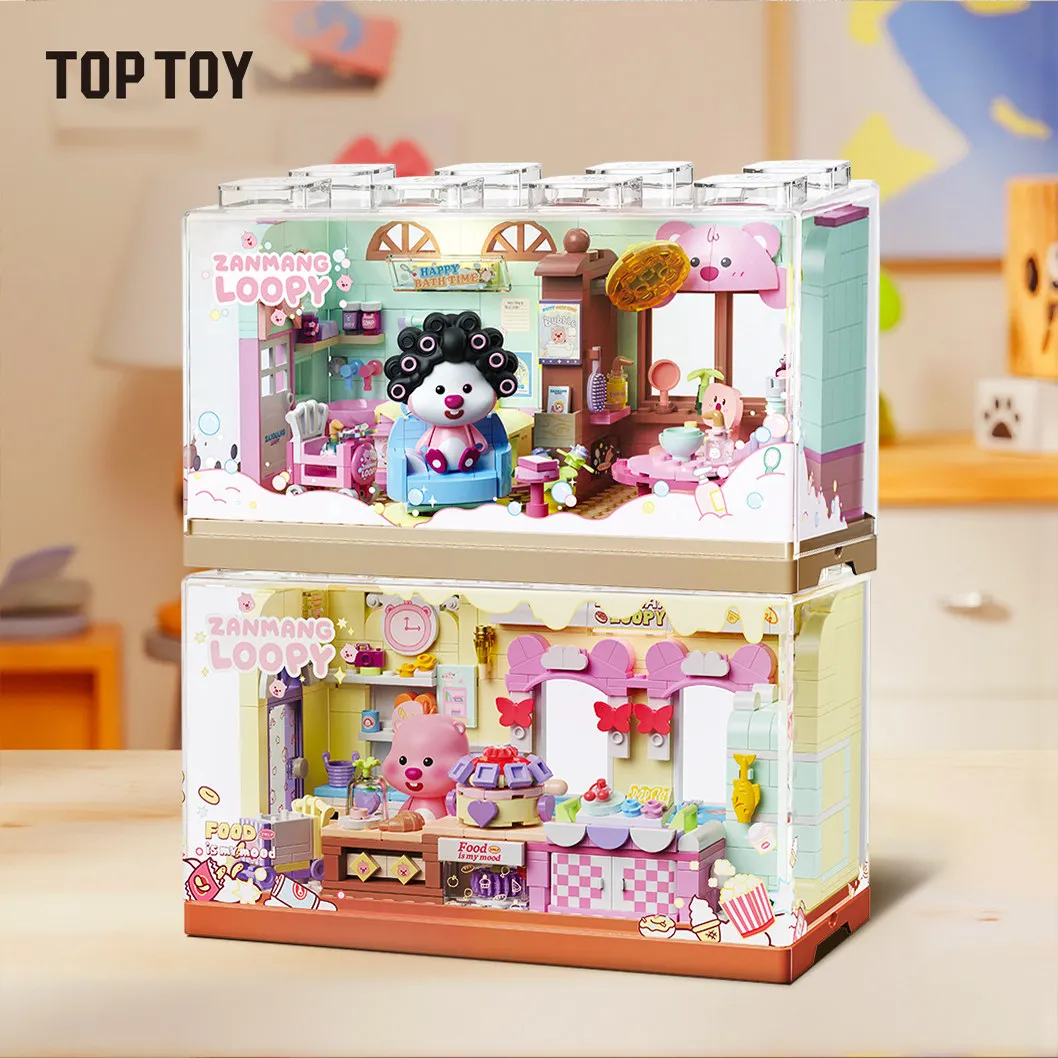 

TOPTOY ZANMANG LOOPY Blocks, Cute Life Kitchen Beauty Bricks, DIY Assembly Toy, Desktop Decor, Collectible Girls Gift
