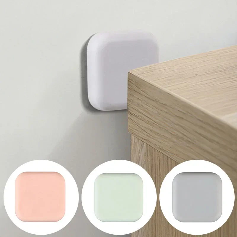 Silicone Door Stopper Handle Bumpers Self Adhesive Anti-Shock Protection Pad Mute Sticker Round Square Home Wall Protector Pad