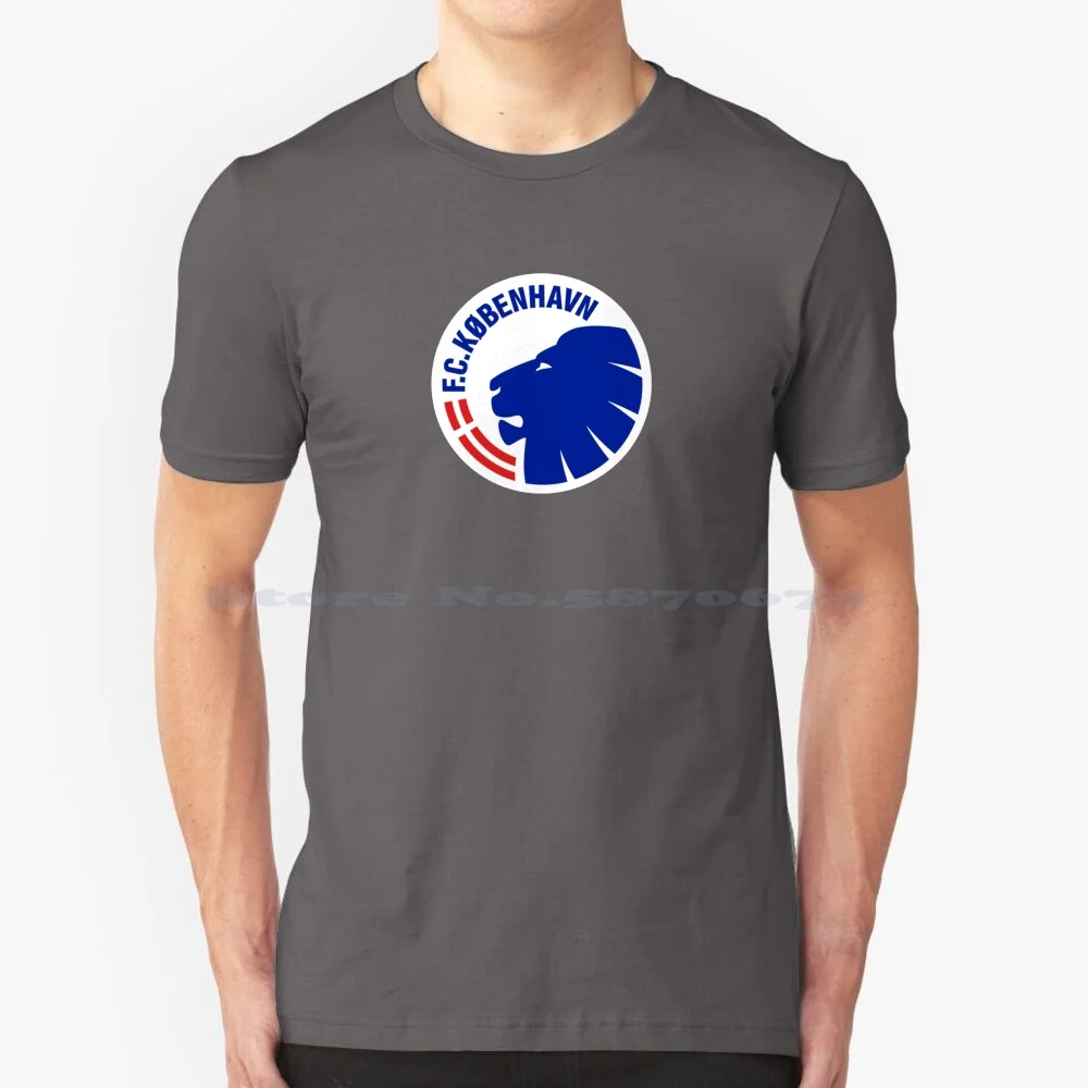 Danish-Copenhagen Fc Logo T Shirt 100% Cotton Tee