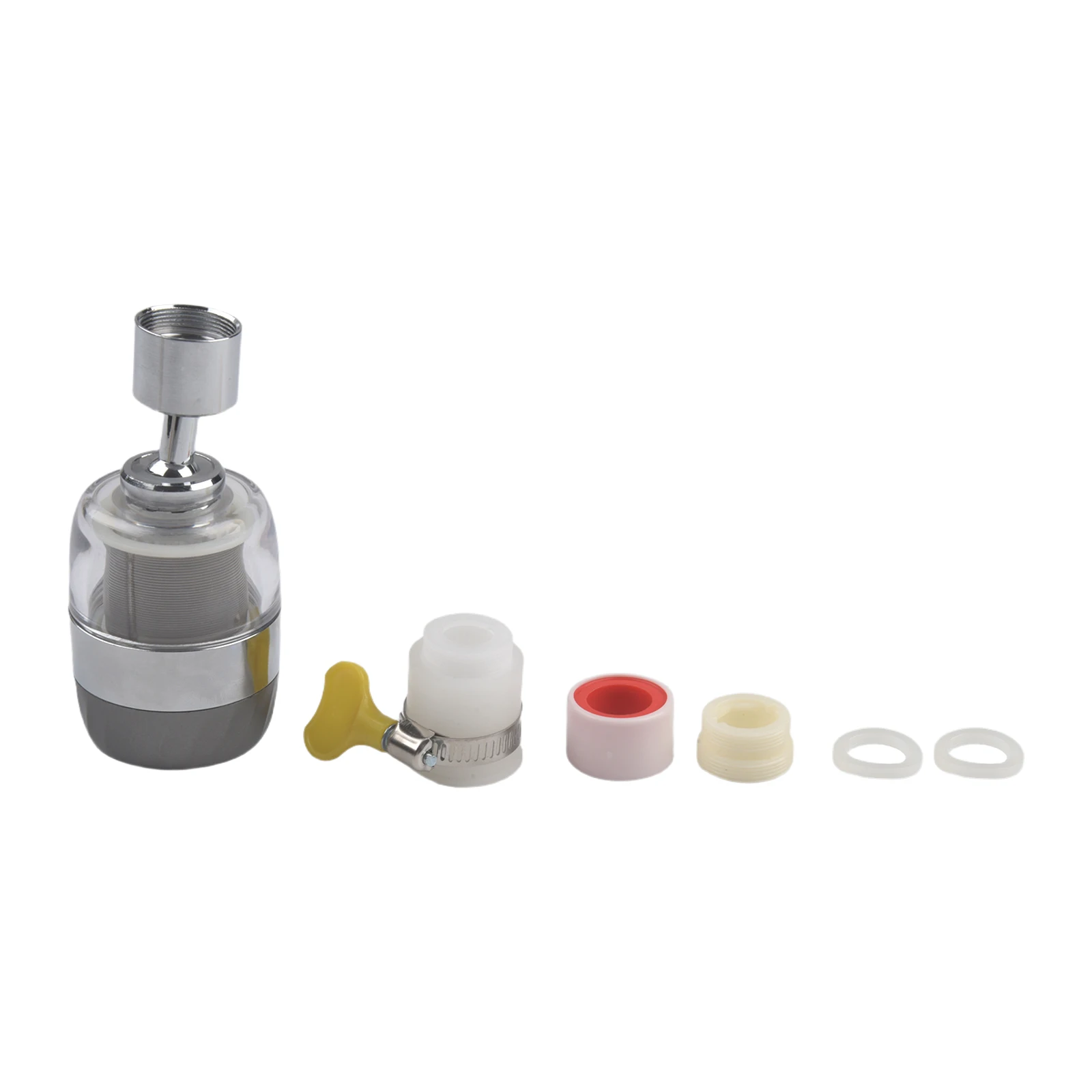 

Gray Kitchen Faucet Filter Versatile Kitchen Tap Accessory Kitchen Accessory Tap Water Filter Reusable Stainless Steel Filter