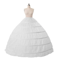 Jupon de Robe de Mariée Moins Cher pour Femme, 6 Cerceaux, Taille artificiel astique, Patients, Proximité, Wstring, Jupe, Sous-Jupe, Crinoline, 2024