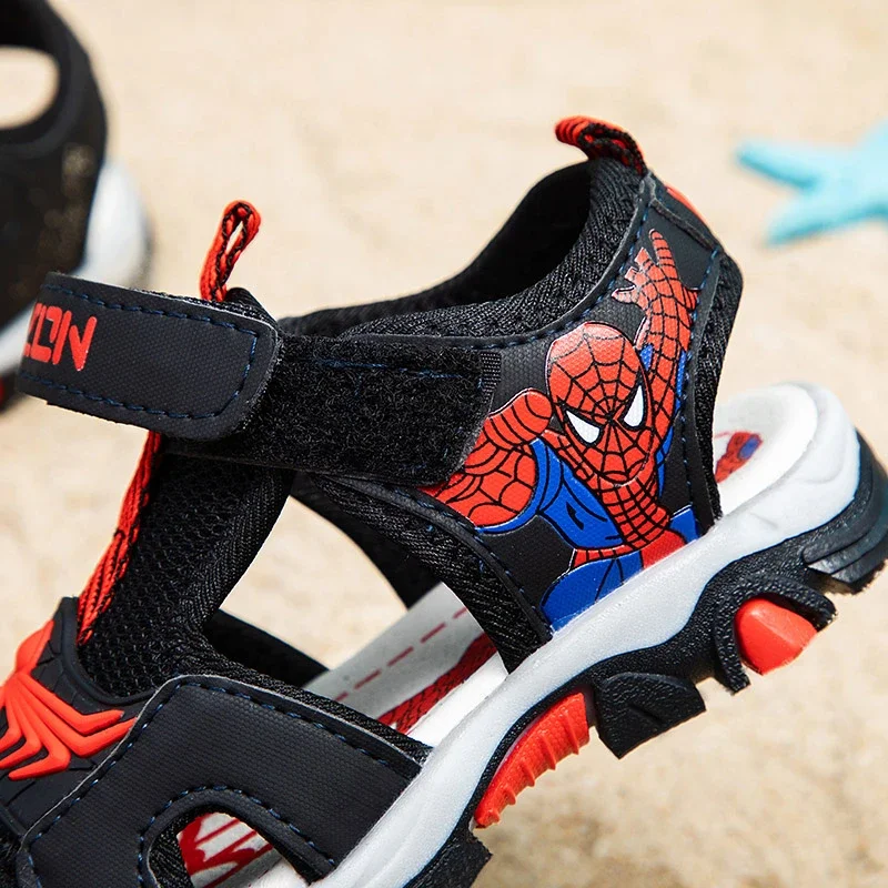 Summer Boys Sandals Black Red Hollow Out Breathable Boys Girls Sneakers Gray Blue Soft Non-slip Kids Sports Sandals Boys Shoes