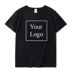 Custom Tshirt Front Back Print Professional Your Own Logo Text Photo Male Personalized Premium Gifts T-shirt Asian Size XS-4XL