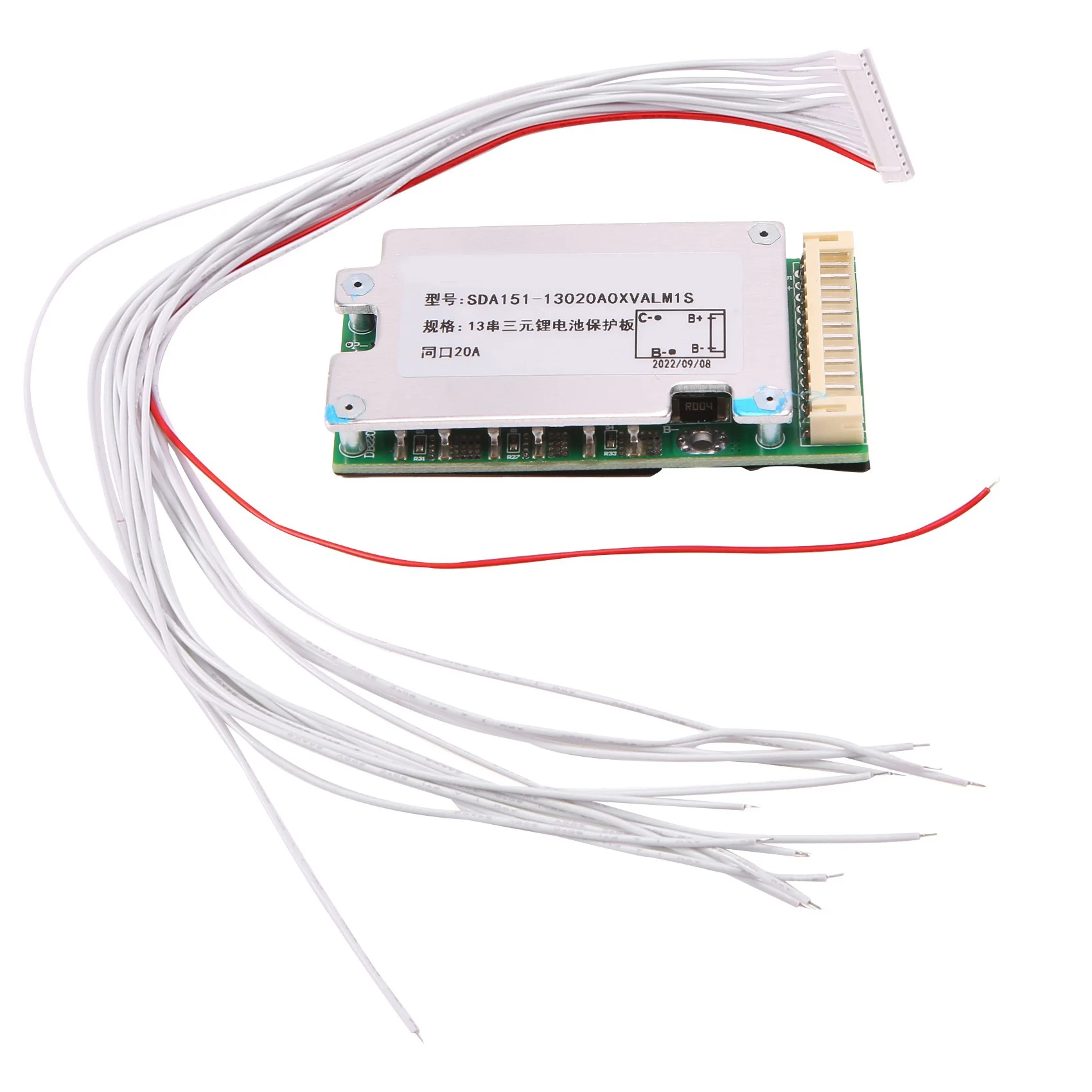 لوح حماية بطارية ليثيوم أيون SDA151 13S 48V 20A بطارية دراجة كهربائية BMS لوحة توازن بطارية الدراجة الإلكترونية A002