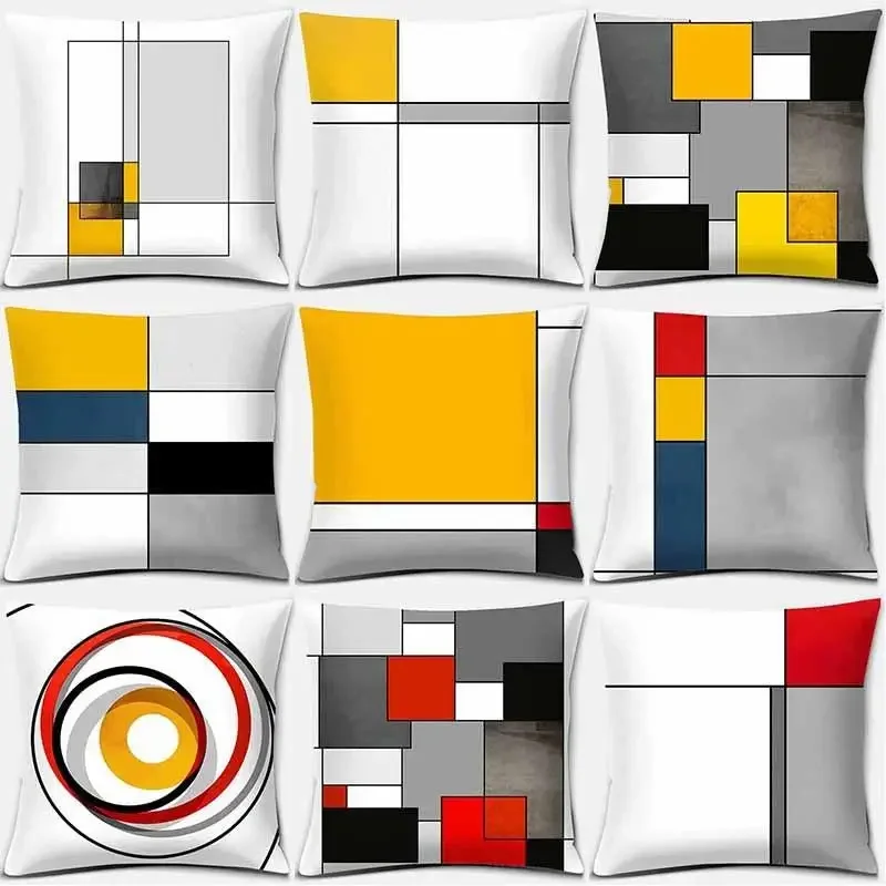 

Simple And Modern Geometry With Square Printed Pillowcase Home Decoration Car Sofa Cushion Cover 45cm*45cm