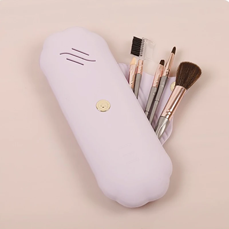 High-end Silicone Makeup Brush Pouch Dust-proof Makeup Tool Holder Travel Portable Eyebrow Pencil Lipstick Organizer Storage Bag