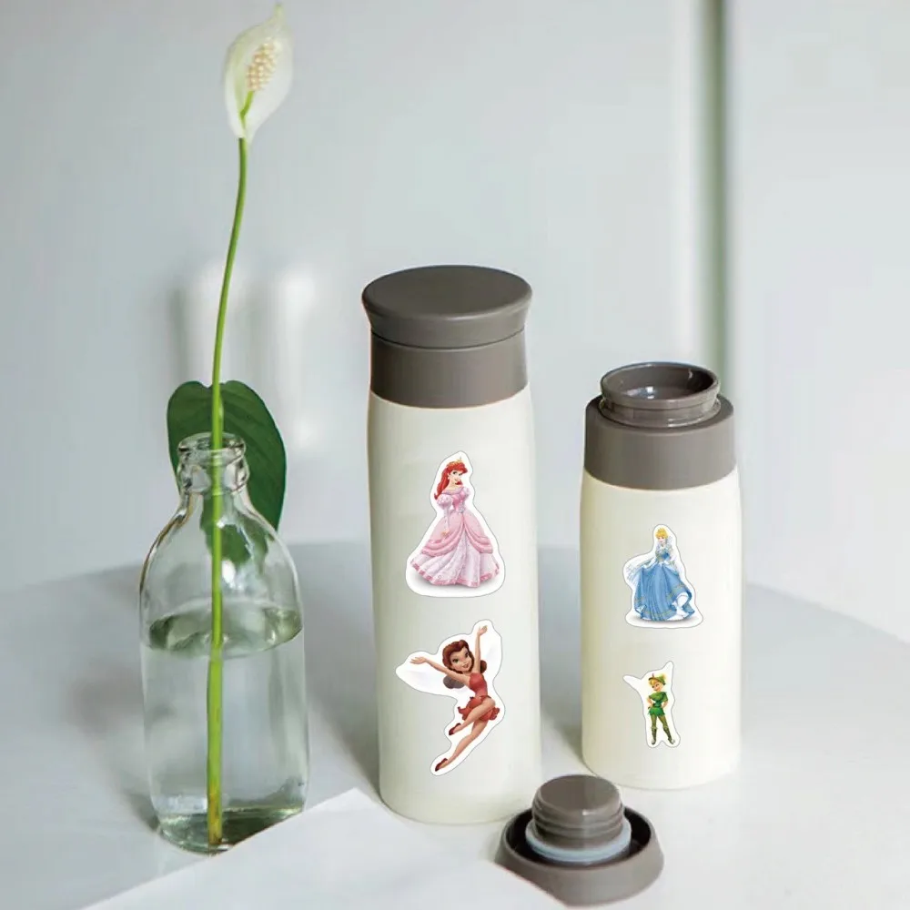 50pcsDisney Mix Princess Mickey Snow White Stickers Cute Cartoon Stickers Skateboarding Luggage Mobile Funny Stickers Decoration