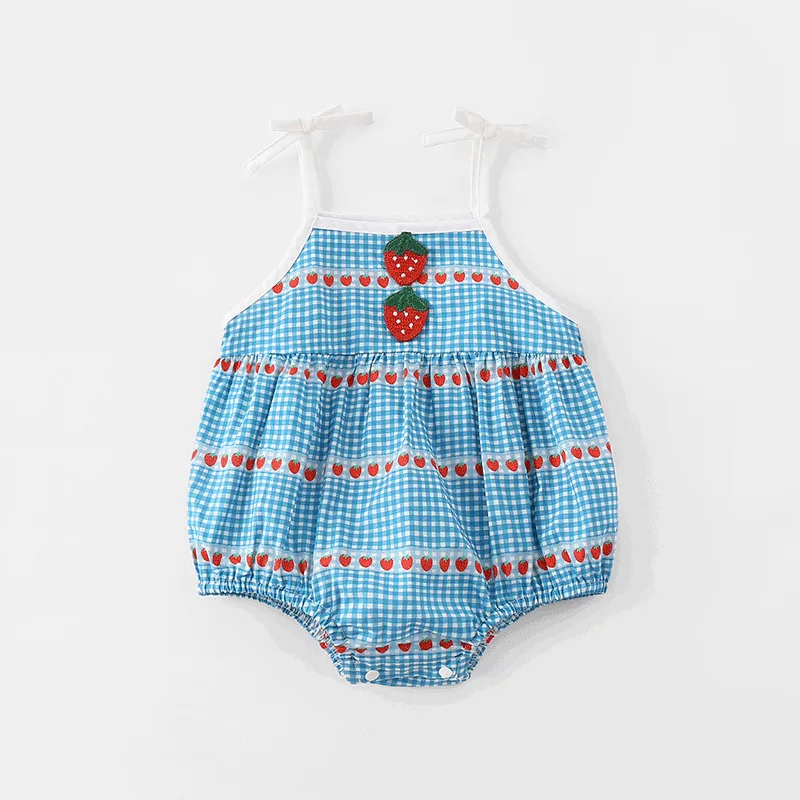 

2025 New Summer Clothes New Western-style Thin Strawberry Vest Jumpsuit Fashionable Trend