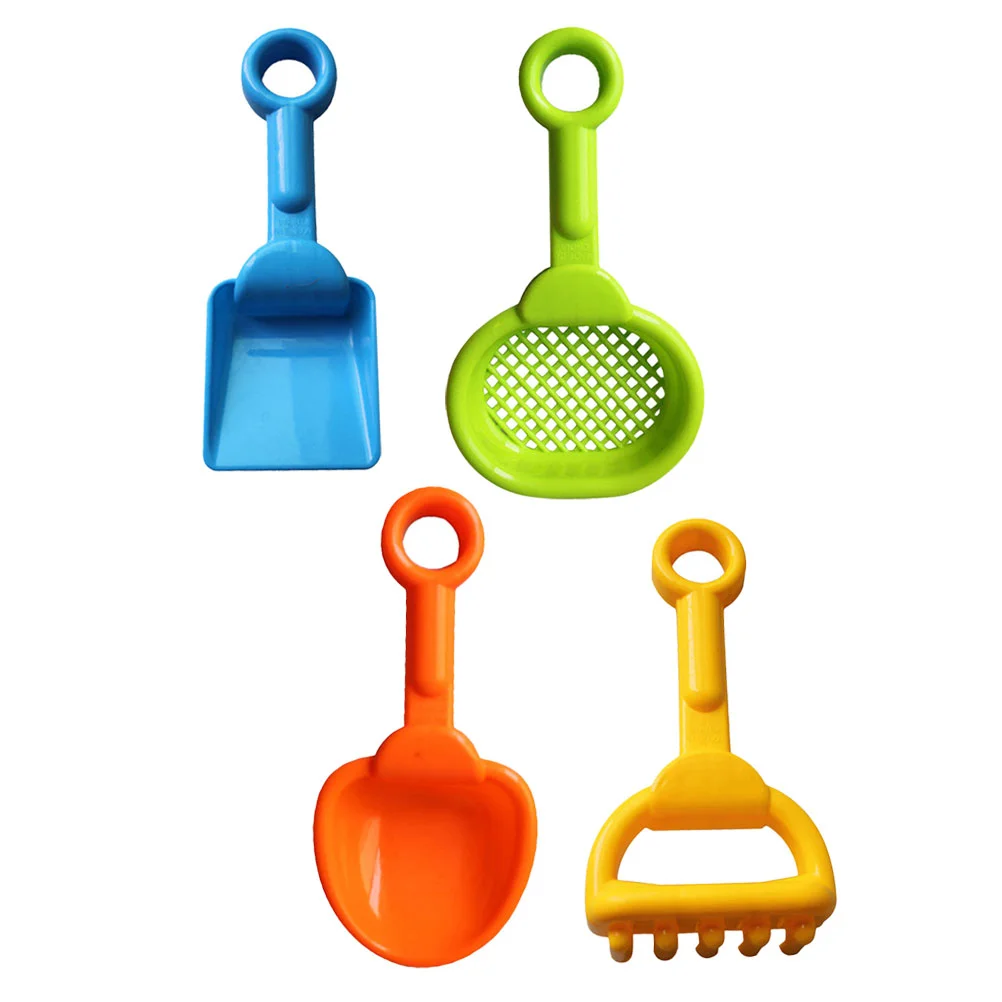 

4 Pcs Kids Beach Toys Children's Wear-resistant Interesting Sand Interactive Plaything Rake Portable Accessory Travel