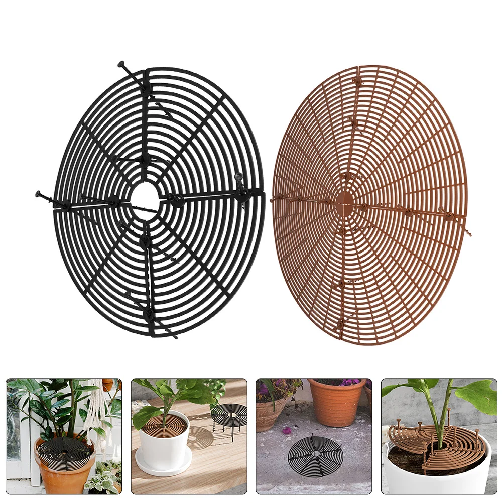 

2pcs Plant Pot Cover Soil Protector Breathable Grid For Plants Pet Resistant Indoor Balcony Garden Flowerpot Insert Covers From