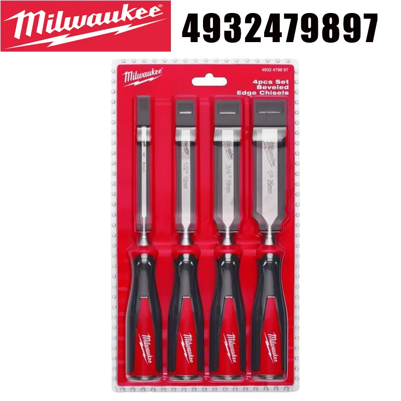 

Milwaukee 4932479897 4 шт., набор долот со скошенными краями, деревообрабатывающий нож для резьбы, детали ручного инструмента