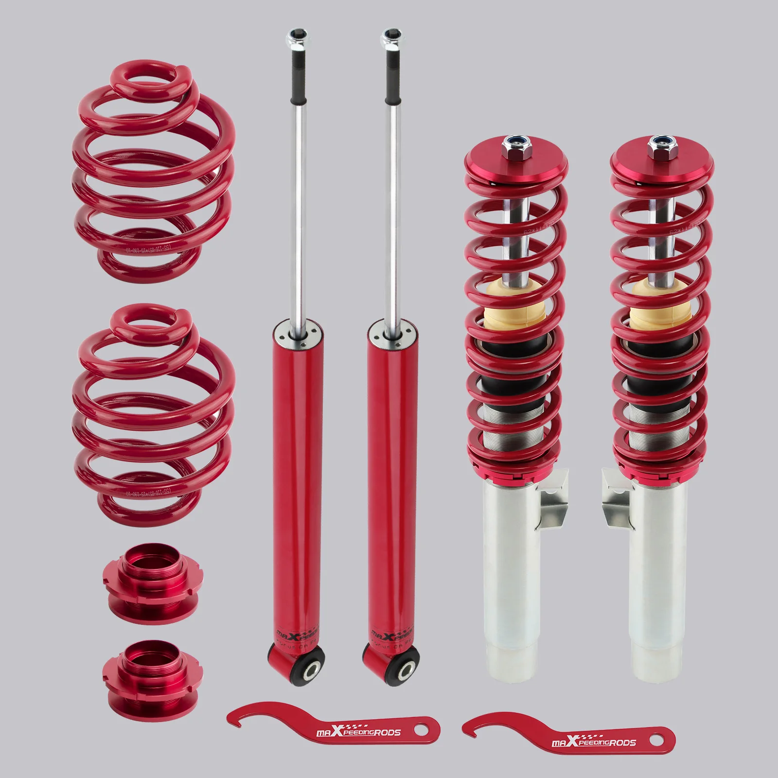 Adjustable Coilovers Suspension Kit For BMW 3 E46 Convertible 323ci 325ci 330ci Spring Front Rear Street Coilovers Shock Struts