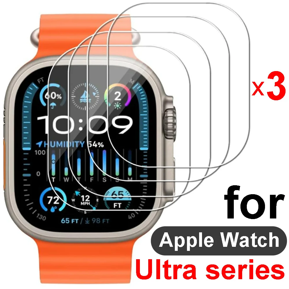 

Защитные пленки для экрана IWatch Ultra 1/2/3 HD, закаленное стекло с защитой от царапин, полное покрытие, защитные пленки для Apple Watch Ultra 49 мм