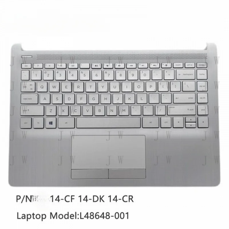 

DDZ New For HP 14-CF 14-DK 14-CR Palmrest Upper Case+ Keyboard + Touchpad L48648-001