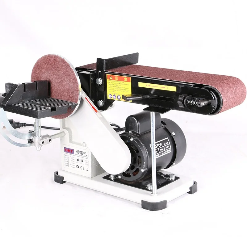 手頃な価格の小型研磨木工サンダーベルトマシン、固定角度研削ナイフエッジ付き、木工用