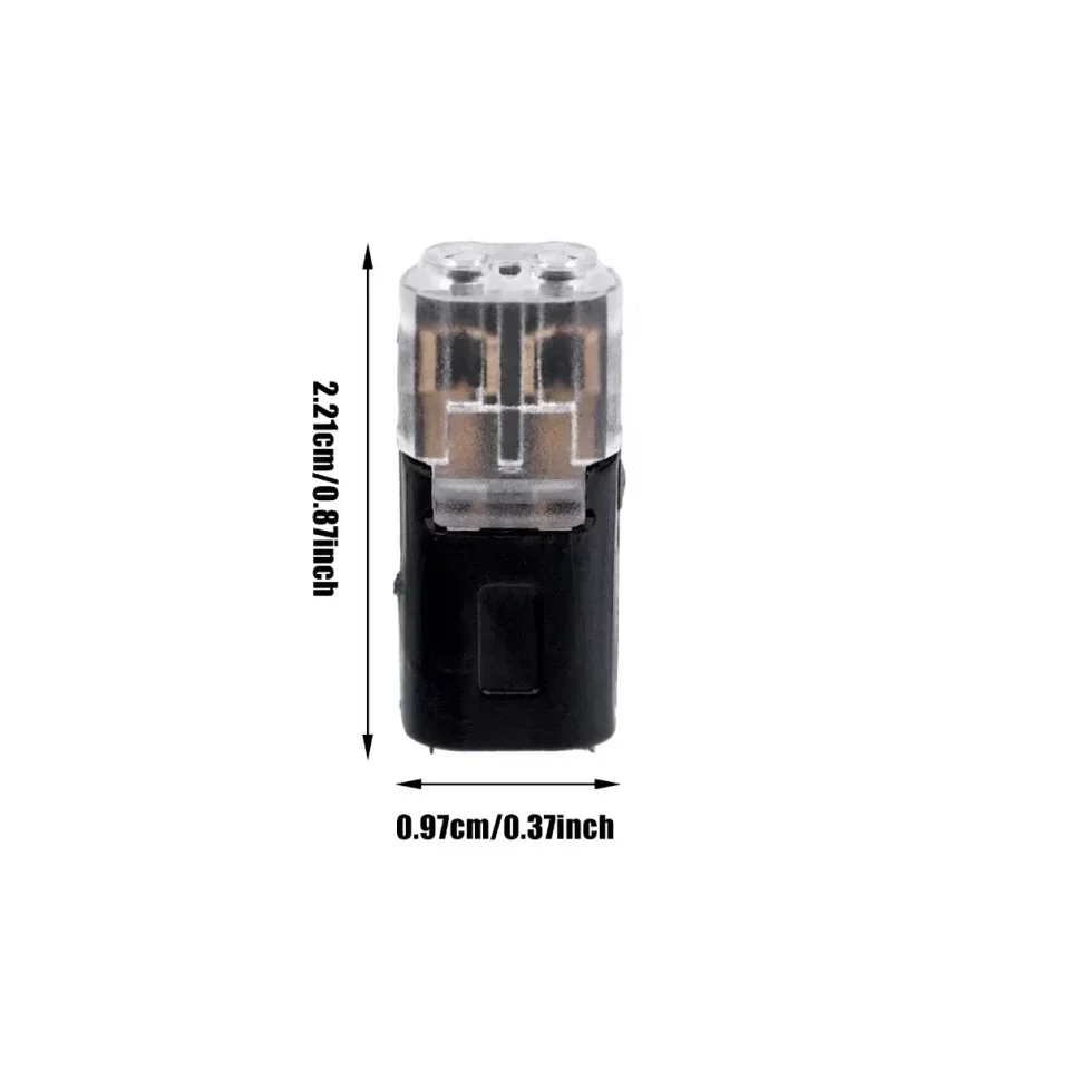 50/100 pieces/pack 2-pin plug type cable connectors, quick connect terminal block, suitable for low voltage environments