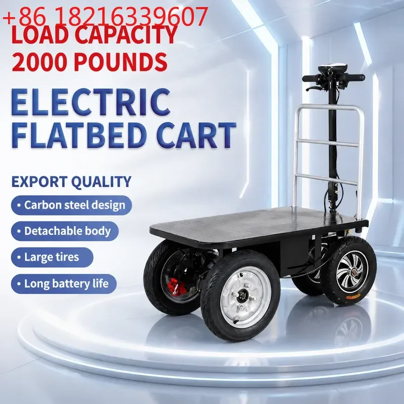 Electric Flatbed Tricycle Cargo Truck for Construction Site Cement Transport and Decoration Material Delivery Heavy Duty