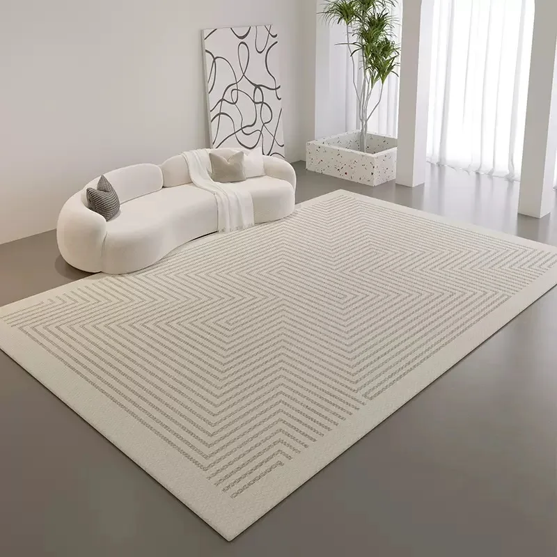 VIKAMA Scandinavian Style Carpet Living Room Stain-resistant Easy to Take Care of the Cool Carpet Full Sofa Carpet Non-slip Rug