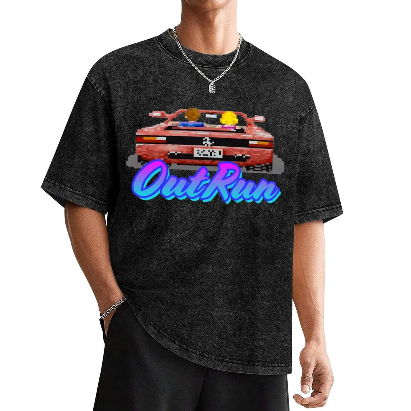 OutRun Arcade T-Shirt kawaii clothes croswit shirt man cute clothes summer 2025 mens t shirt graphic