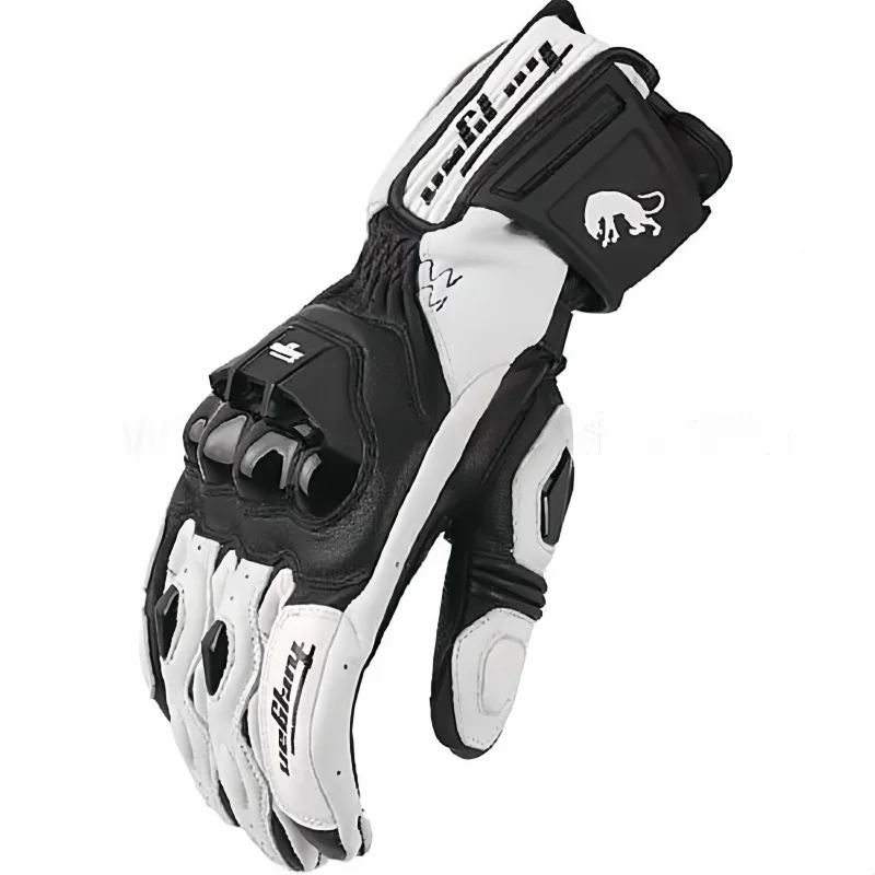 Men's Leather Motorcycle Gloves Windproof Touch Screen Motocross Mittens AFS18 Security Protection Motorbike Glove 3 colors