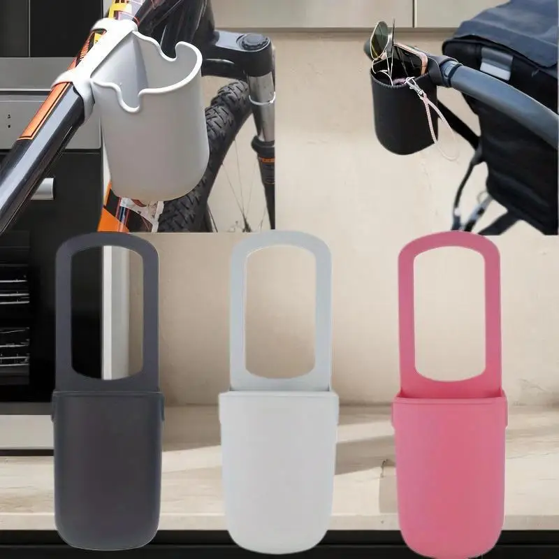 Picture 3: 1PC Universal Silicone Bottle Holder, Perfect for Baby Strollers, Bicycles, Wheelchairs- Comes with Storage Bag