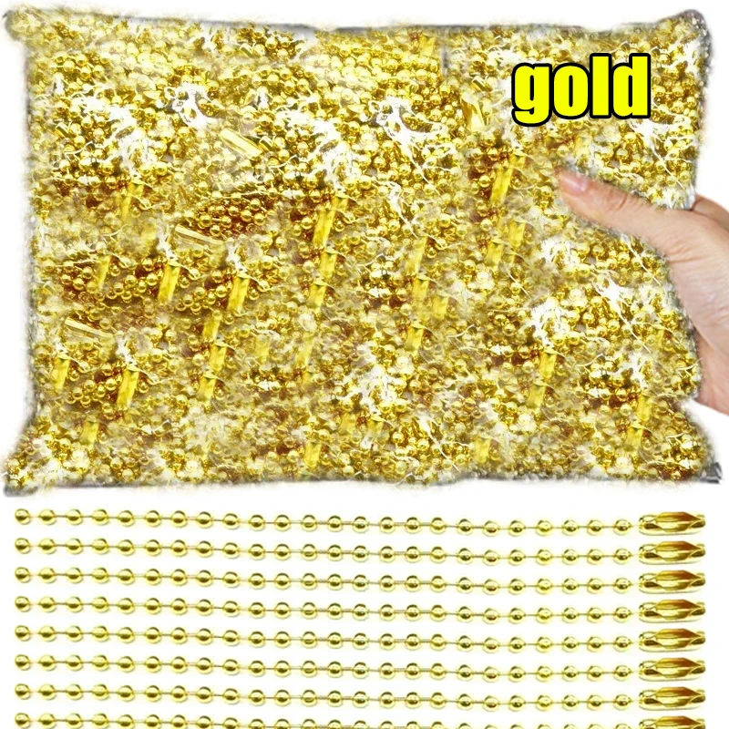 Colorful Bead Chains for DIY Keychain and Pendant Crafting