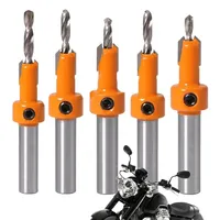 5pcs Shank HSS Woodworking Countersink Router Bit Set For MotorcycleScrew Extractor Remon Demolition for Wood Milling Cutter
