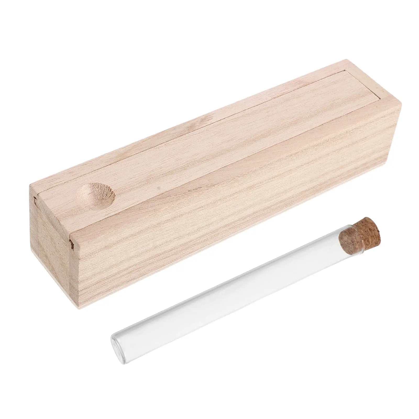 

Rustic Wooden Necklace Box with Smooth Sliding Top Rectangular Jewelry Organizer Decorative Display Case for Birthday