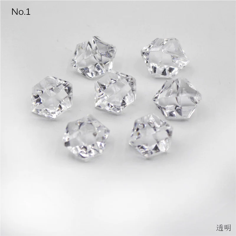 100 Stuks 11*13Mm Plastic Edelstenen Ijskorrels Kleurrijke Stenen Kinderen Juwelen Acryl Juwelen Ijs Teller Kristal Diamanten Speelgoed