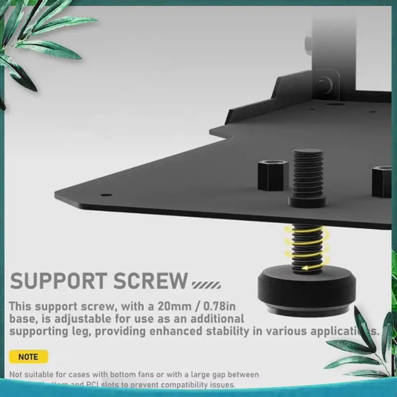 (NOVO) Suporte de montagem GPU vertical com cabo riser PCI-E 4.0 X16 Kit de suporte para placa de vídeo ângulo reto de 90 graus