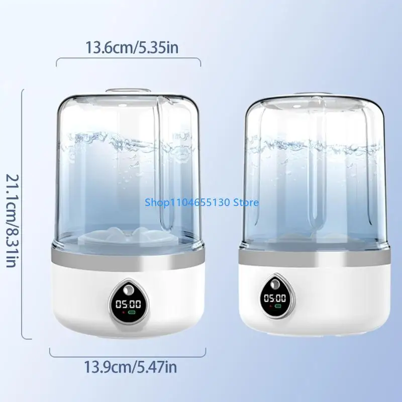 小型旅行洗濯機ポータブル洗濯機1.5L衣類洗濯機デリケートと必須の洗浄のための洗濯機