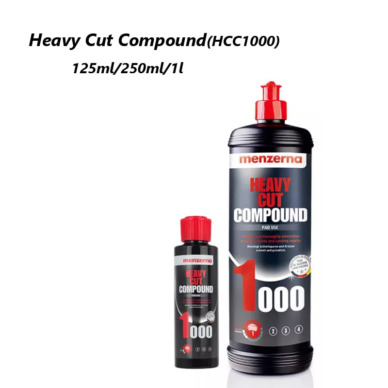 125 ml/250 ml/1 l Menzerna HCC1000 Heavy Cut Compound Pad verwenden Auto Kratzer Polierwachs Autolack Schutz tiefe Reparatur Schnellwachs