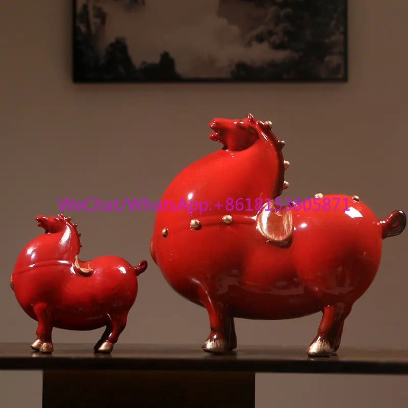 Home Office Home Animal Ornament Ceramic Creative Bookshelf Wine Cabinet Ornament Wedding