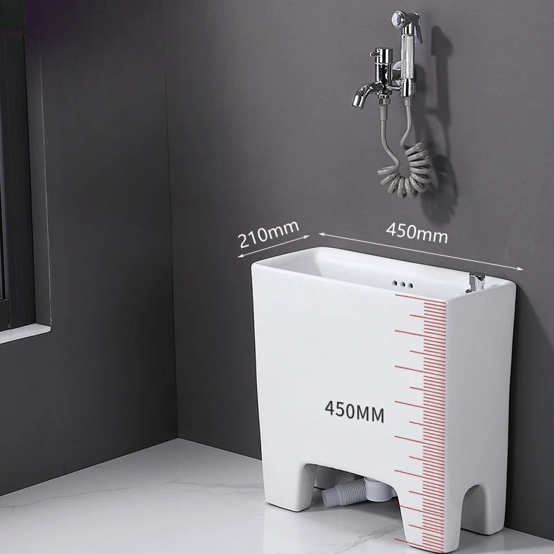 

Narrow Small Household Balcony Bathroom Tall Mop Basin Small Flat Long Mop Pool Ceramic Mop Pool