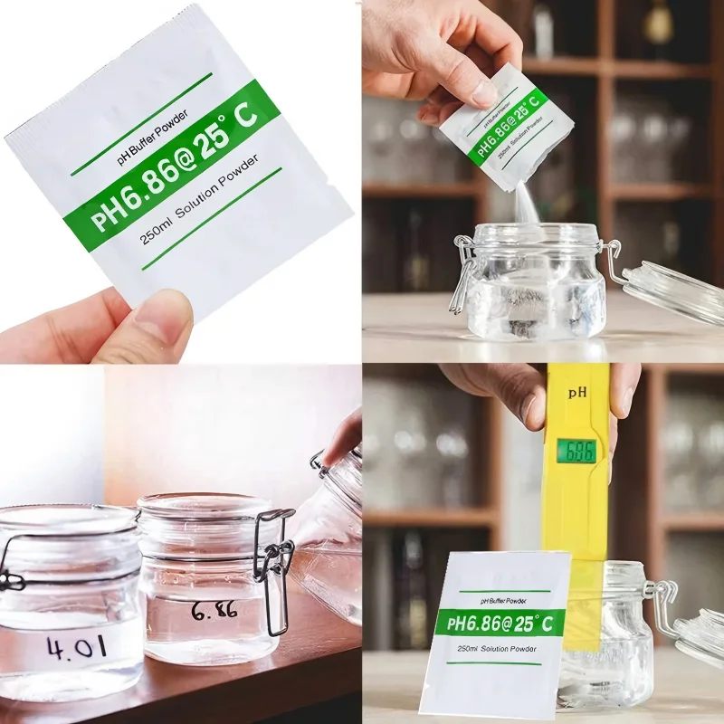 Picture 6: 3pcs/lot PH Buffer Powder Measure Calibration Solution ph4.01/ 6.86 /9.18 Calibration Point For PH Test Meter 50% off