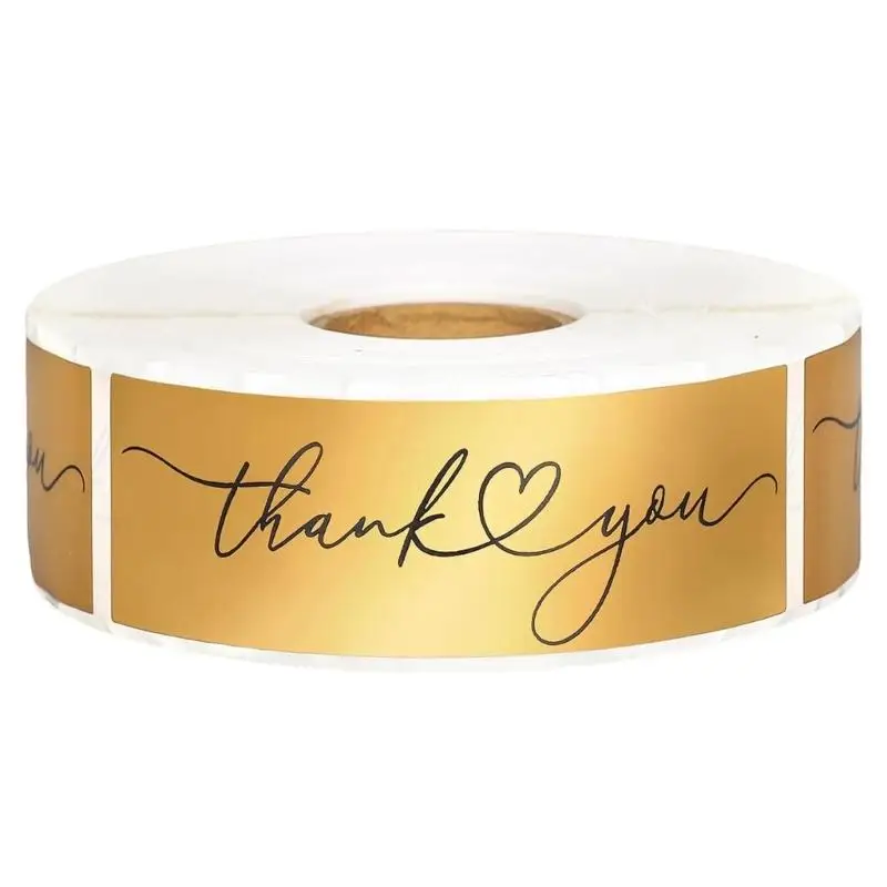 Adhesive Thank You Sticker Label for Gift Wrapping Seals, Packages Envelopes D2RC