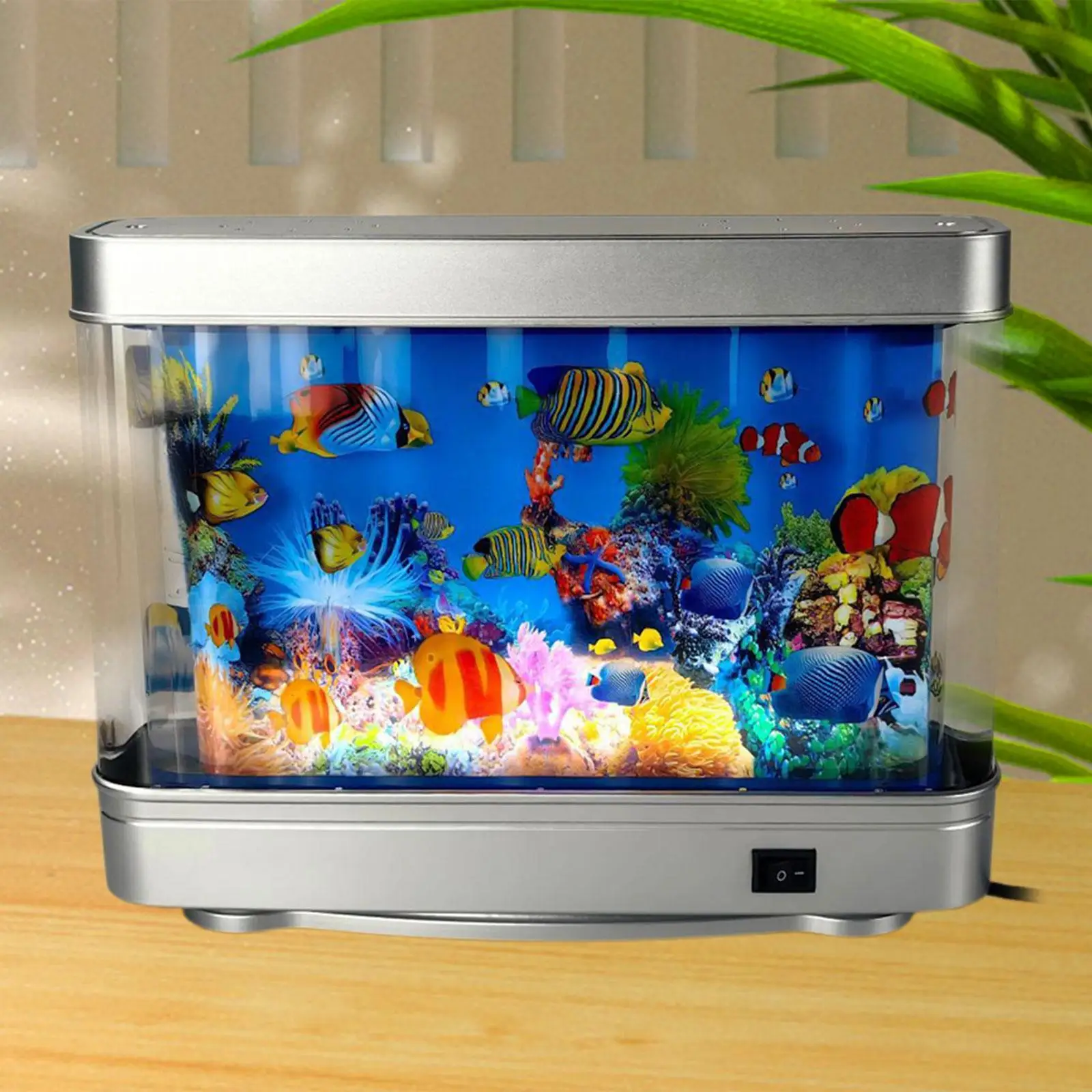 Artificial Aquarium Lamp Modern Creative Ocean in Motion Imitating with Moving Fish for Living Room Bedroom Indoor Office Home
