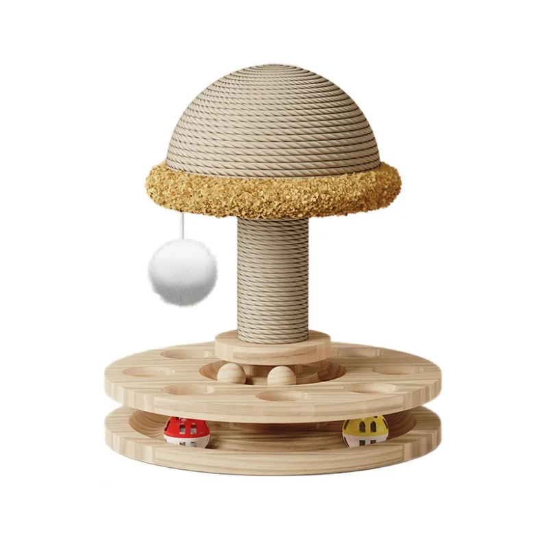 

Dropshipping Pet Cat Toy Cat Turntable Funny Cat Scrapers Tower Durable Sisal Scratching Board Tree cat Grab Post Cat Supplies