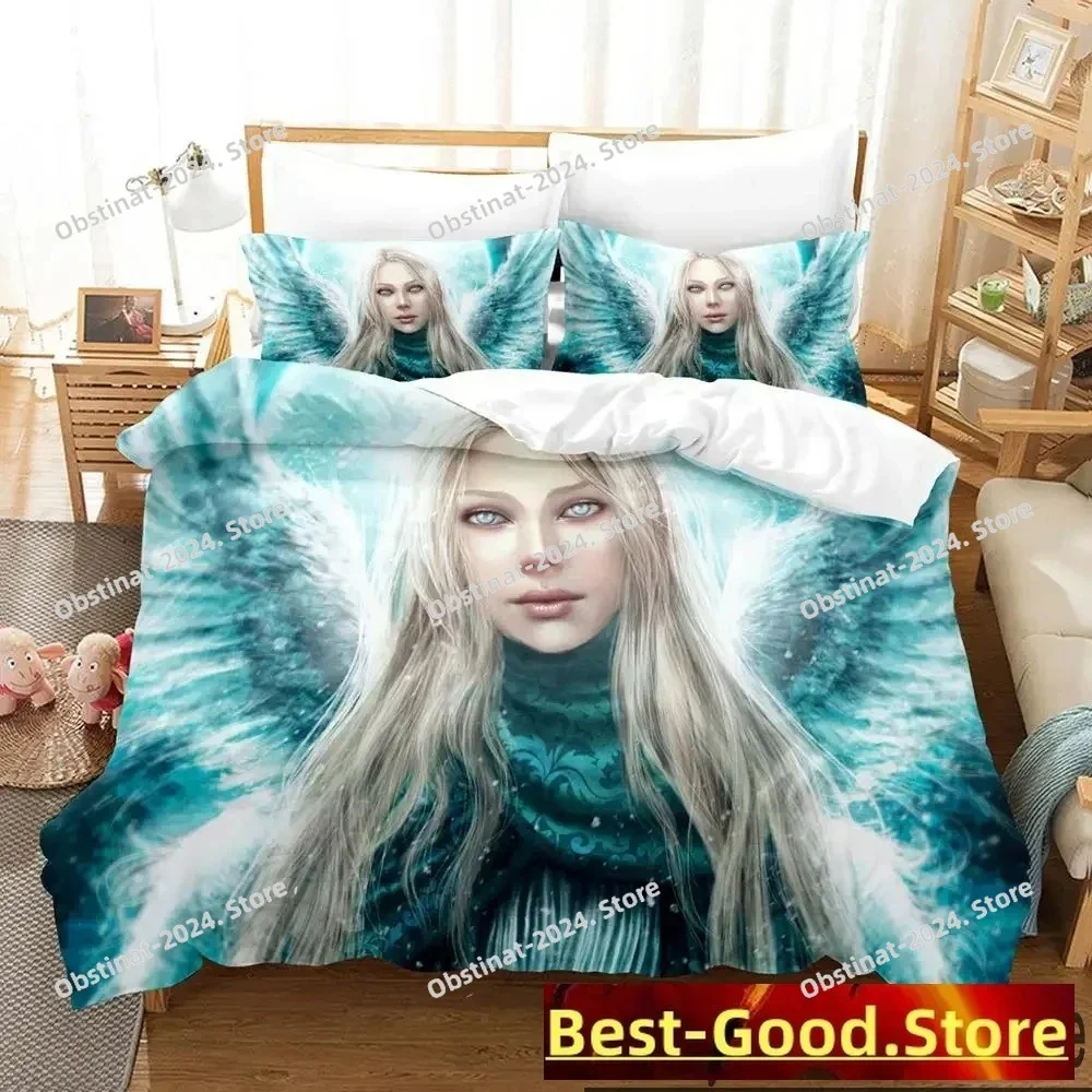 

3D Print Guardian Angel Bedding Set Boys Girls Twin Queen King Size Duvet Cover Pillowcase Bed boys Adult Home Textileextile