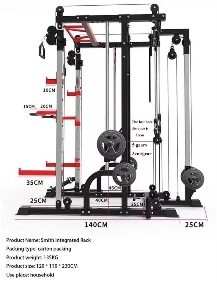 Smith Fitness Manufacturer Selling Home Gym Cross Trainer Sport Machine Multi Gym Multi Function Smith Machine Fitness Equipment