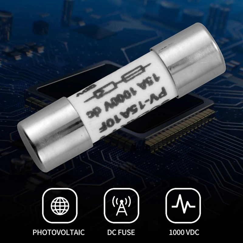 BAAD 10 шт. 1000 В постоянного тока Предохранитель Солнечный фотоэлектрический взрывозащищенный предохранитель серебристый