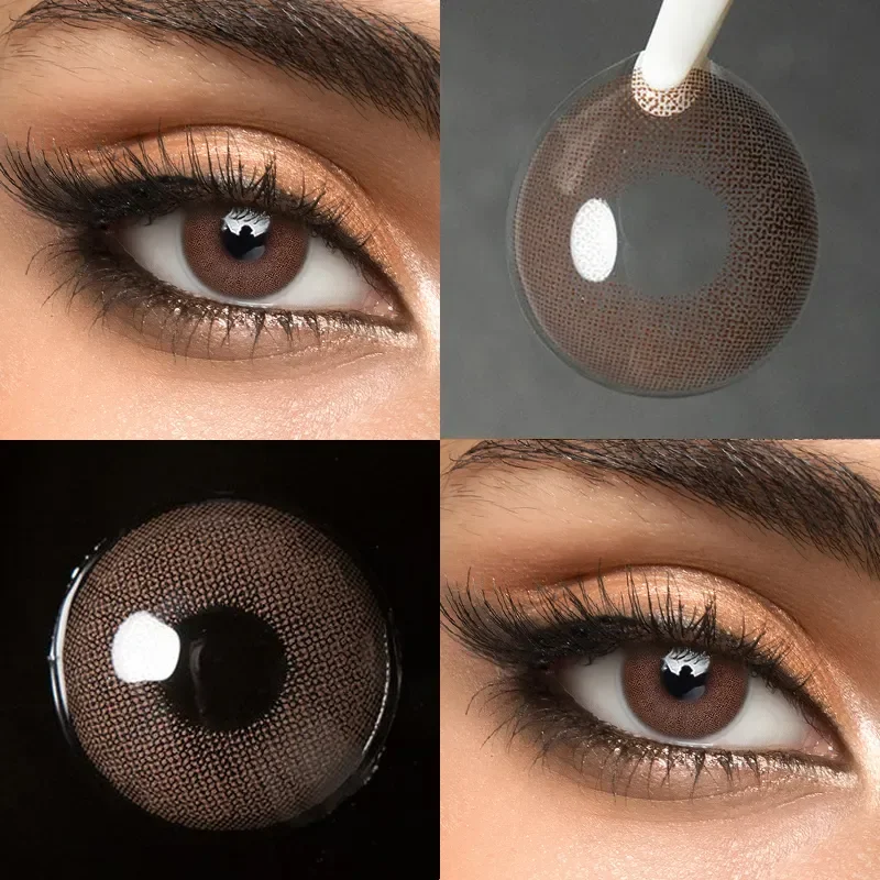 VISUASHOW Queen Farbige Kontaktlinsen mit Sehstärke, 6 Monate haltbar, 14,0 mm, kleine Pupille, Korea-Design für das tägliche Make-up