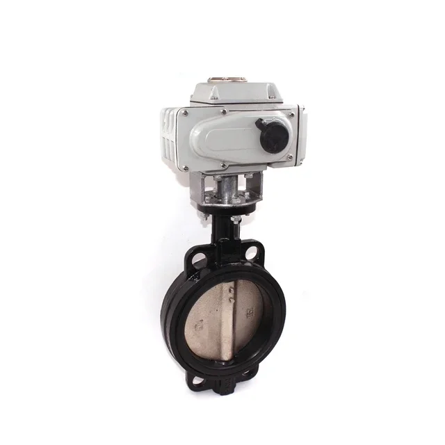 2inch 3inch 4inch 5inch 6 inch nickel plating valve disc  DC12V DC24V electric actuation butterfly valve